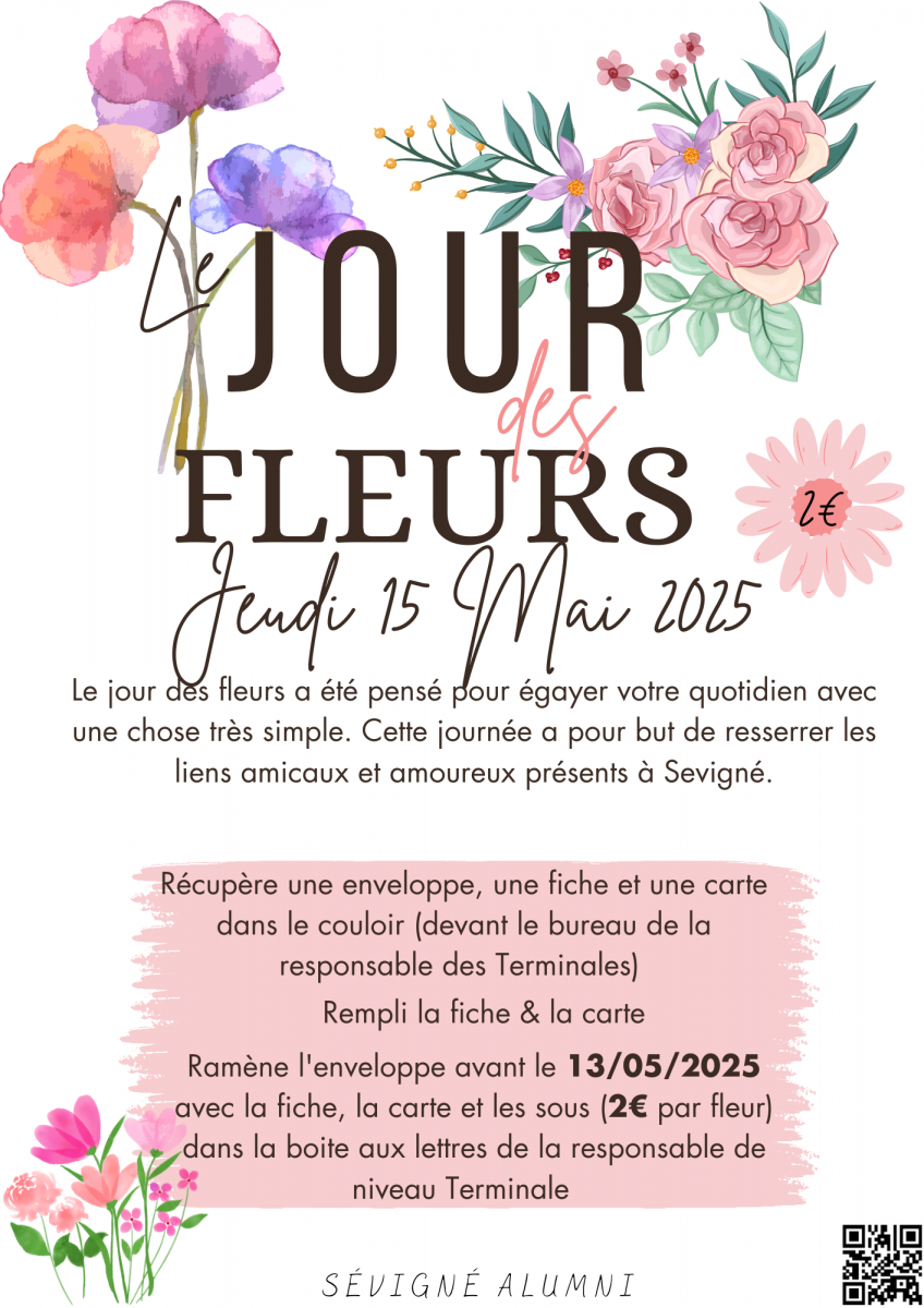 JOURNEE DES FLEURS AU LYCEE SEVIGNE - JEUDI 15 MAI 2025